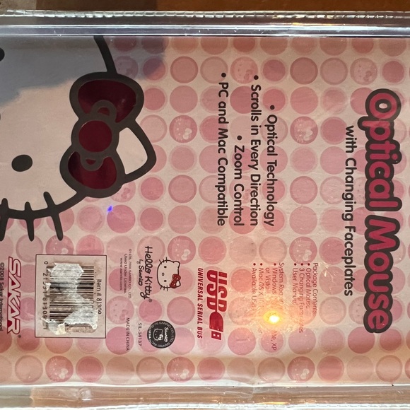 Hello Kitty Blue and Pink Wired Mouse Set - Picture 2 of 2